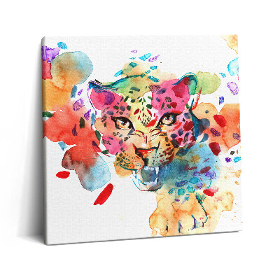 Vászonkép 60x60 Vadmacska Színes absztrakció