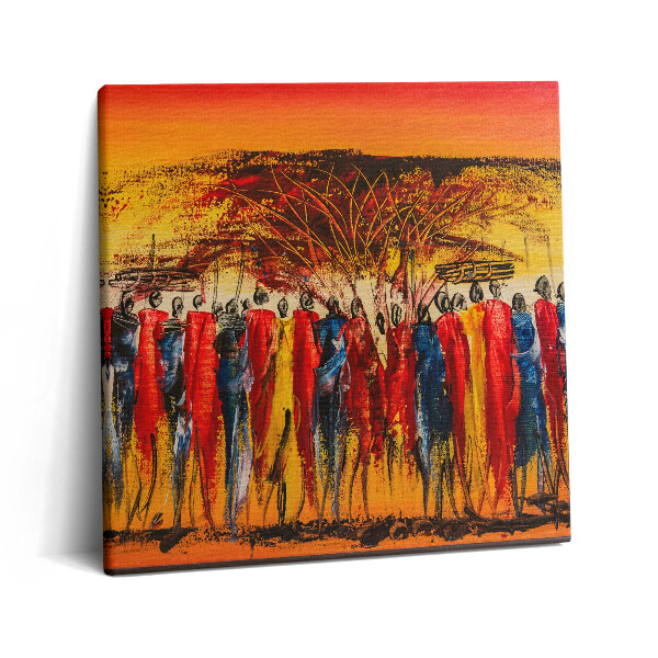 Vászonkép 60x60 Afrikai törzs Kenyában