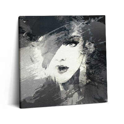 Vászonkép 60x60 Nő akvarellszerű stílusban