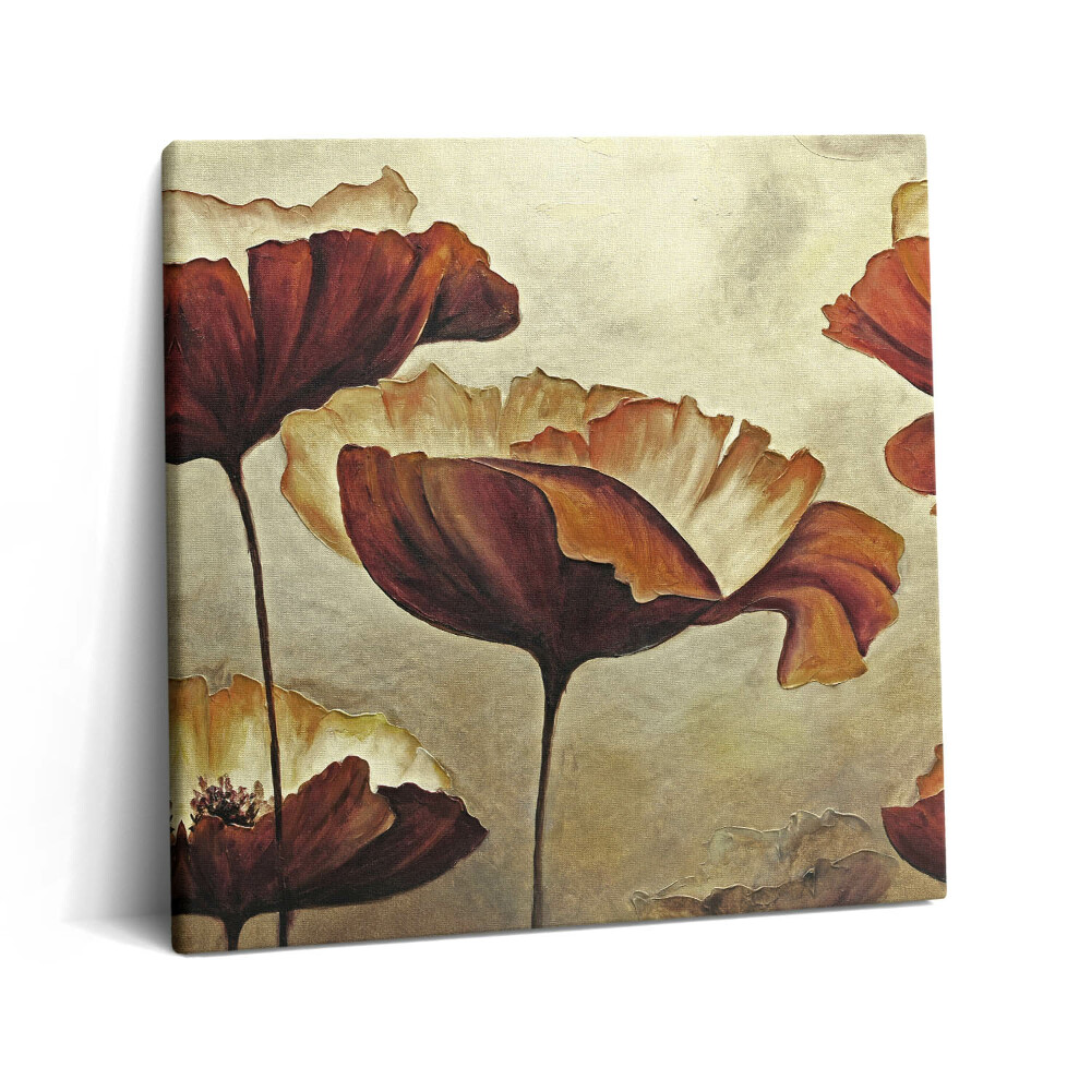 Vászonkép 60x60 Festett pipacsok