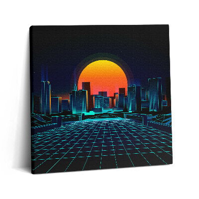 Vászonkép 60x60 A város kiberterülete