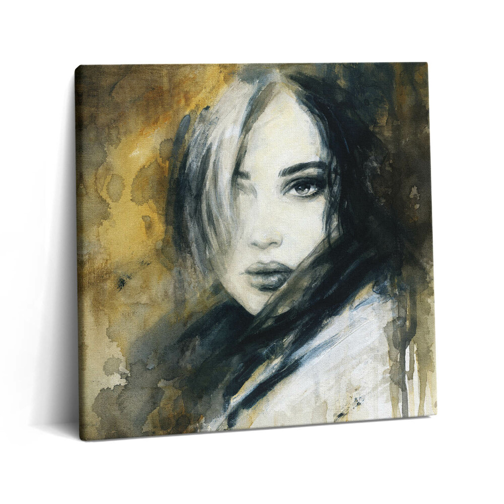 Vászonkép 60x60 Egy nő festett portréja