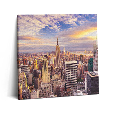 Vászonkép 60x60 Naplemente New Yorkban