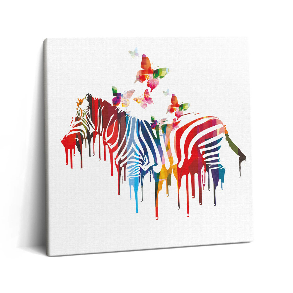 Vászonkép 60x60 Színes zebra