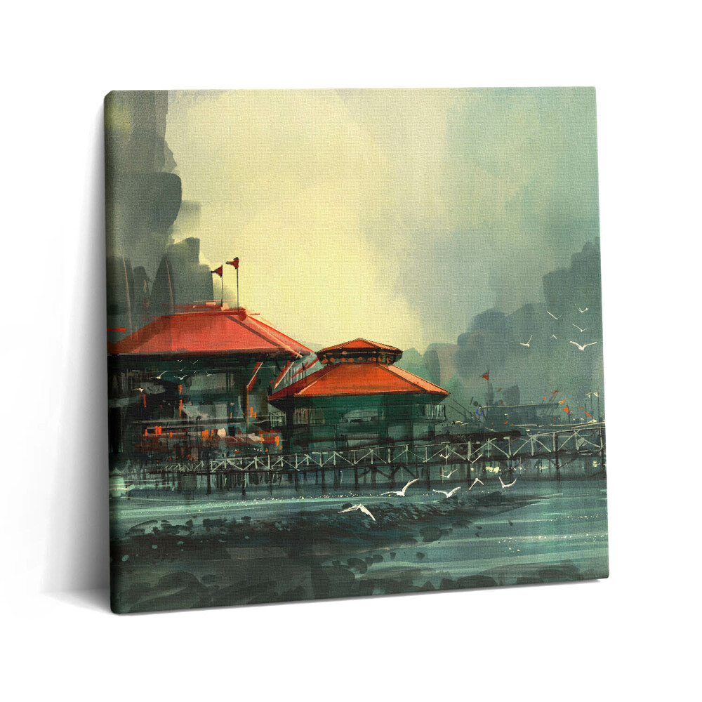 Vászonkép 60x60 Halászfalu