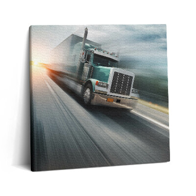 Vászonkép 60x60 Teherautó az autópályán