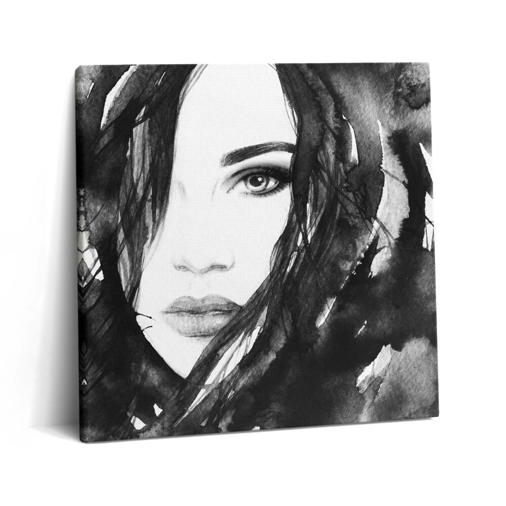 Vászonkép 60x60 Akvarell portré egy nőről