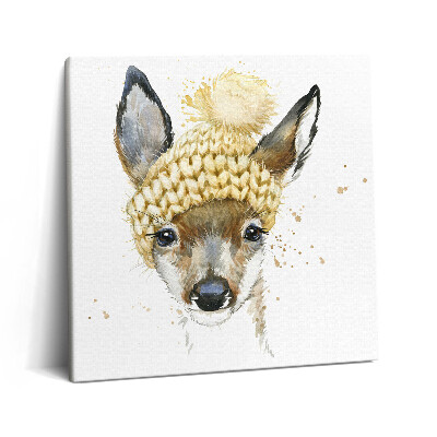 Vászonkép 60x60 Szarvas gyermeki stílusban