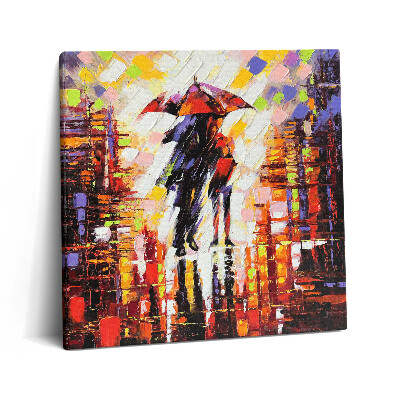 Vászonkép 60x60 Pár egy esernyő alatt
