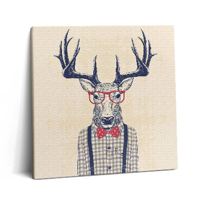 Vászonkép 60x60 Szarvas ingben és jazz íjjal