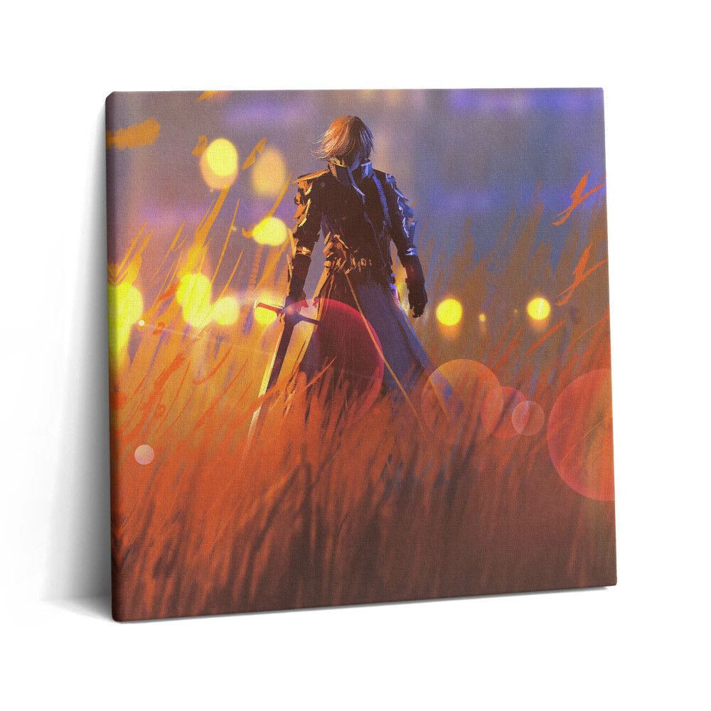 Vászonkép 60x60 Lovag karddal