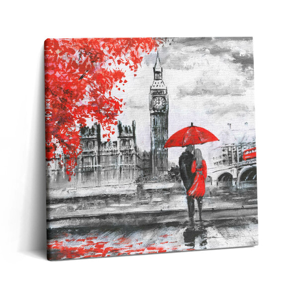 Vászonkép 60x60 A londoni Big Ben városi panorámája