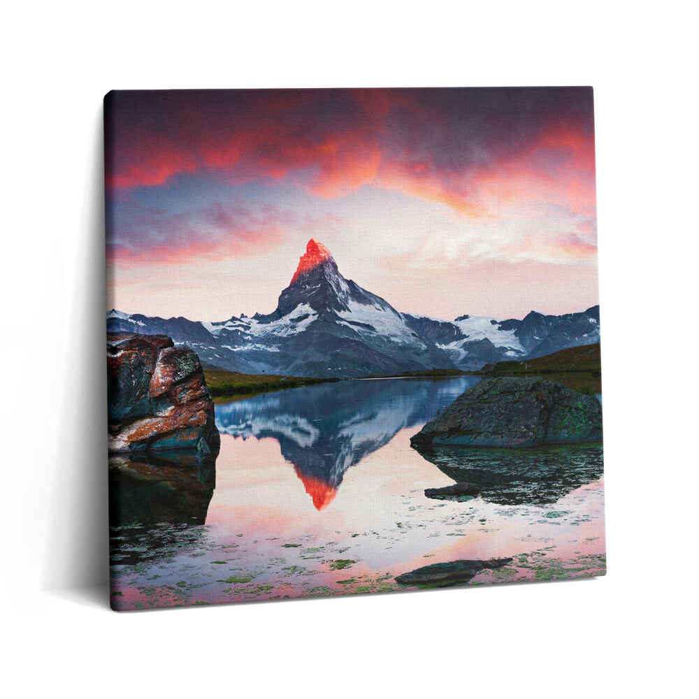 Vászonkép 60x60 Stellisee Matterhorn
