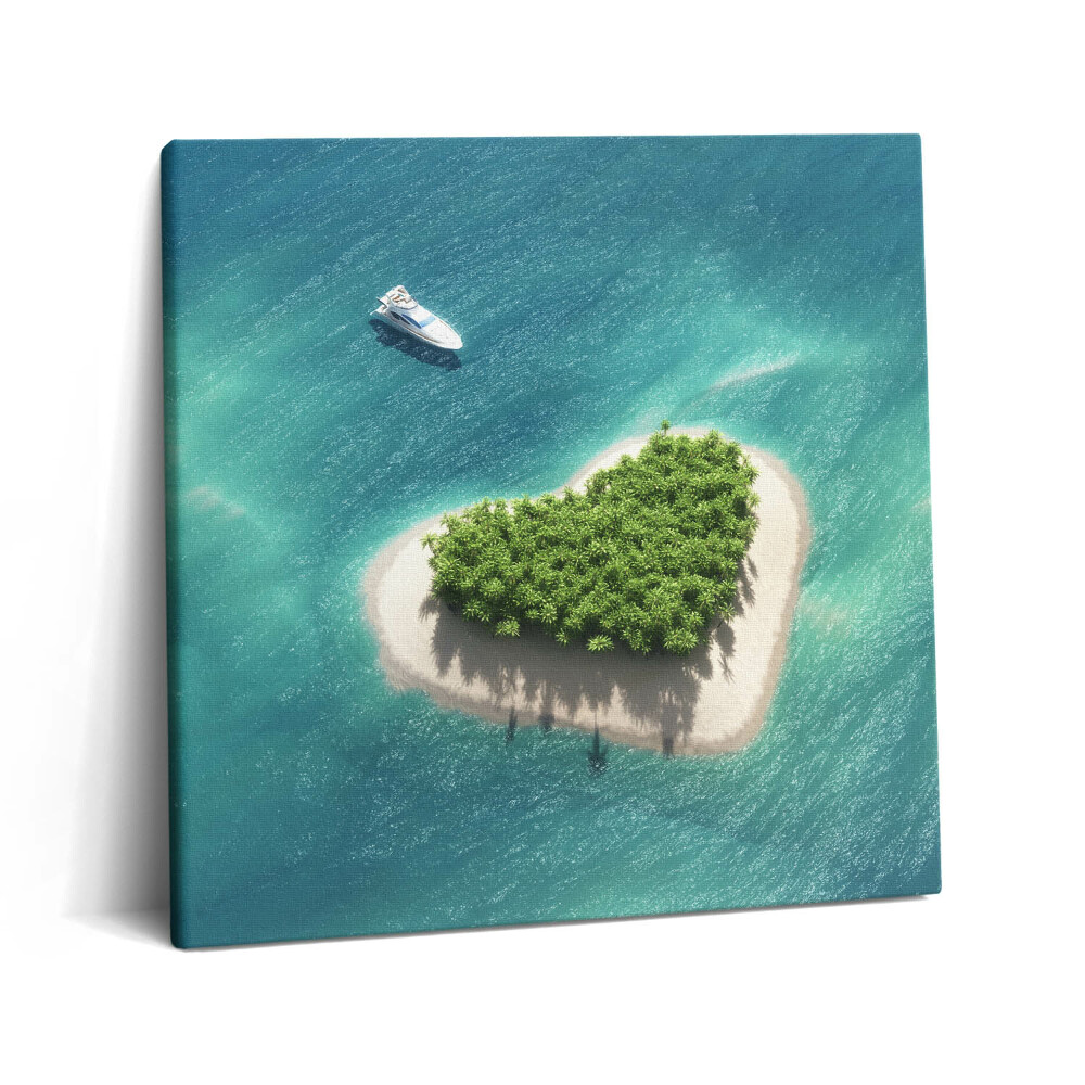 Vászonkép 60x60 Szív-sziget