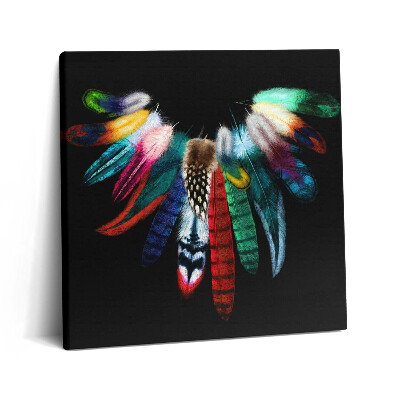 Vászonkép 60x60 Színes madártollak