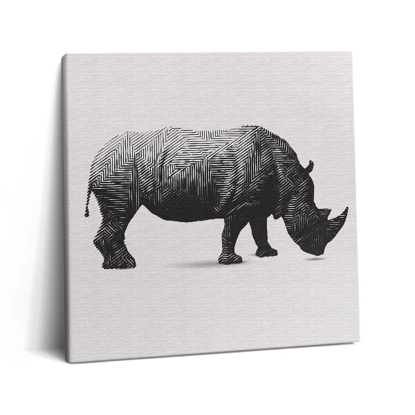 Vászonkép 60x60 Rinocérosz művészeti vonal