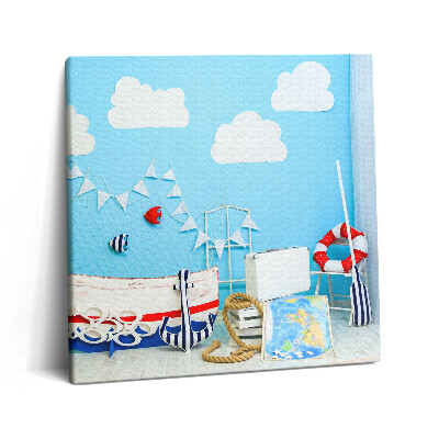 Vászonkép 60x60 Tengeri expedíció - gyerekszoba