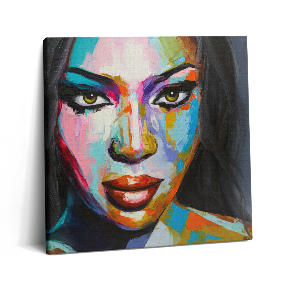 Vászonkép 60x60 Színes nő arca