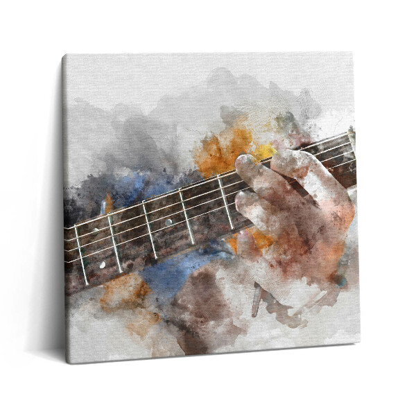 Vászonkép 60x60 Festett gitár