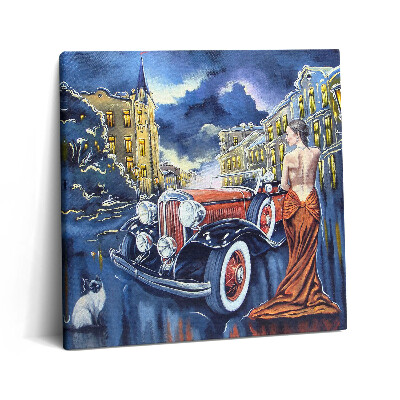 Vászonkép 60x60 Régi retro autó