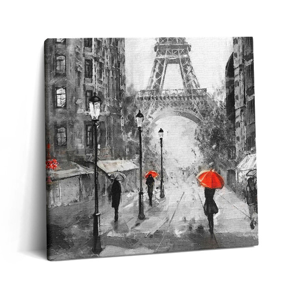 Vászonkép 60x60 Párizs utcái és az Eiffel-torony