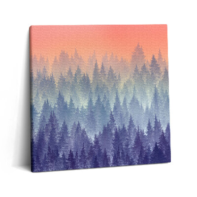 Vászonkép 60x60 Erdő a ködben