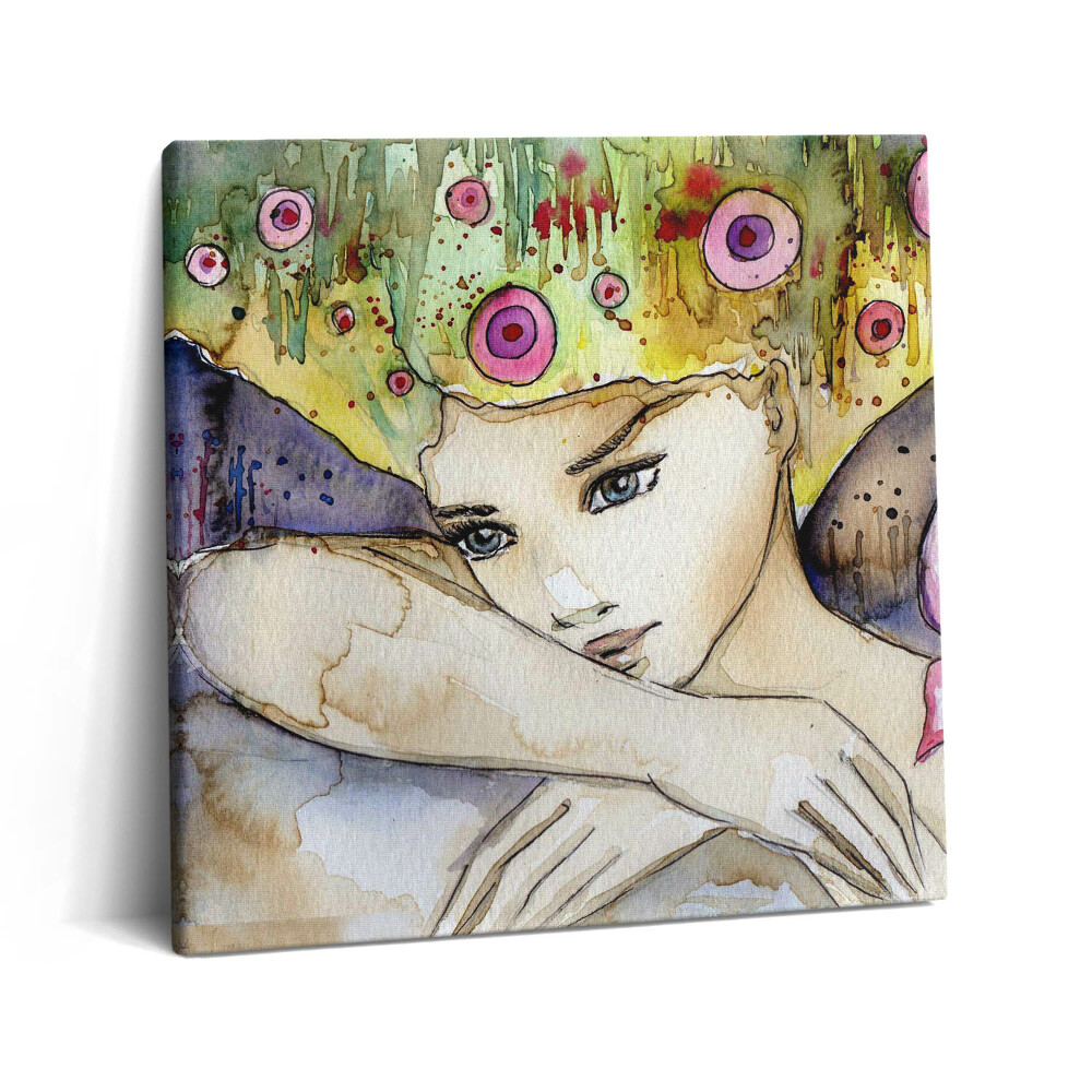 Vászonkép 60x60 Nő festett hajjal