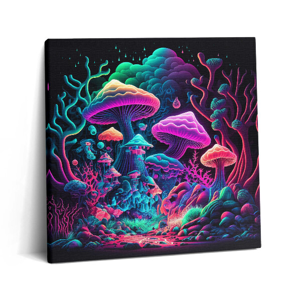 Vászonkép 60x60 Neon gomba
