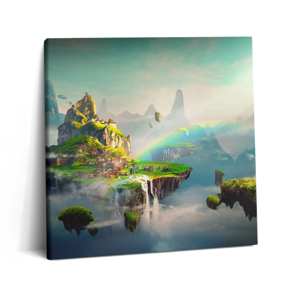 Vászonkép 60x60 Fantasztikus jelenetek kínai stílusban