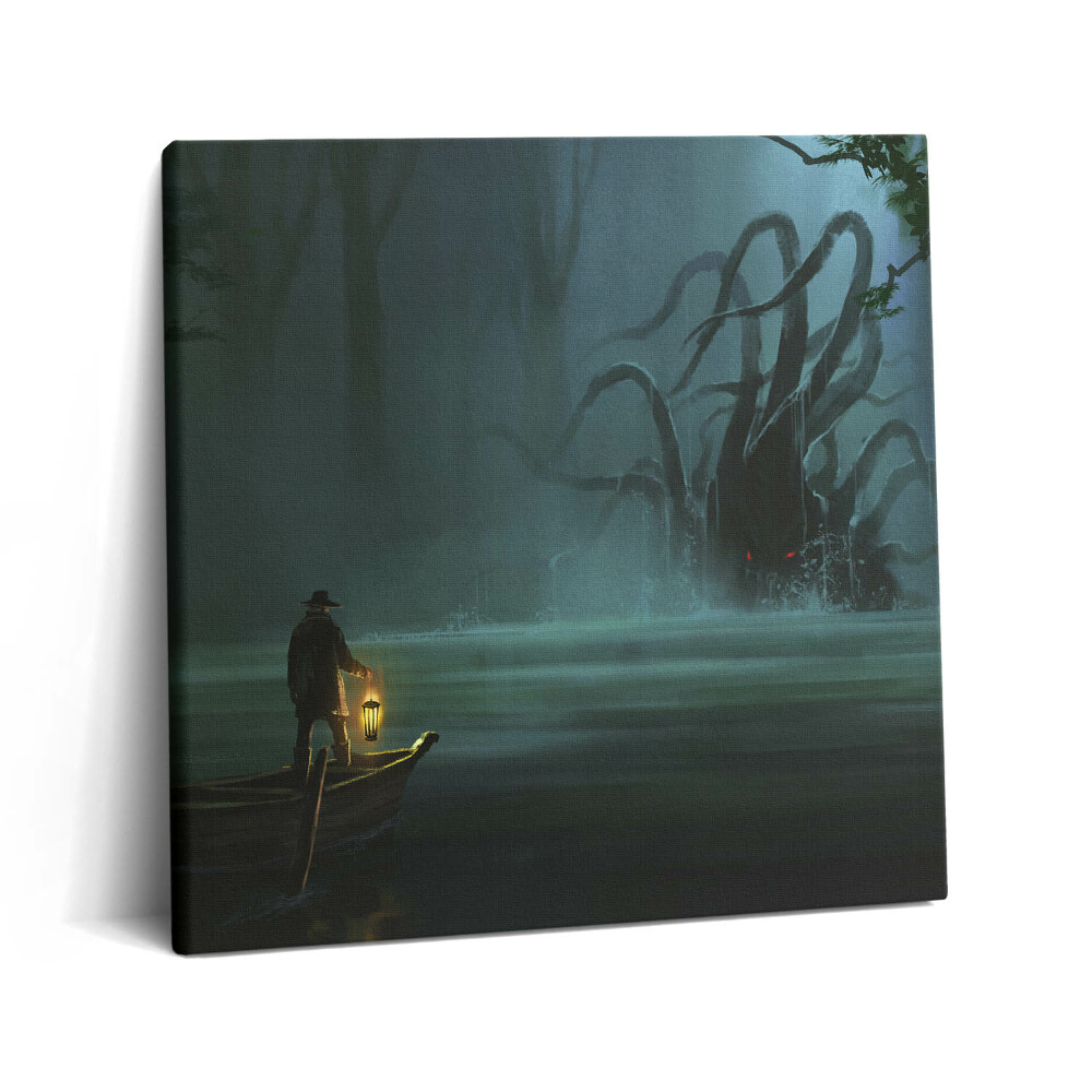 Vászonkép 60x60 Ember és szörny a mocsárban