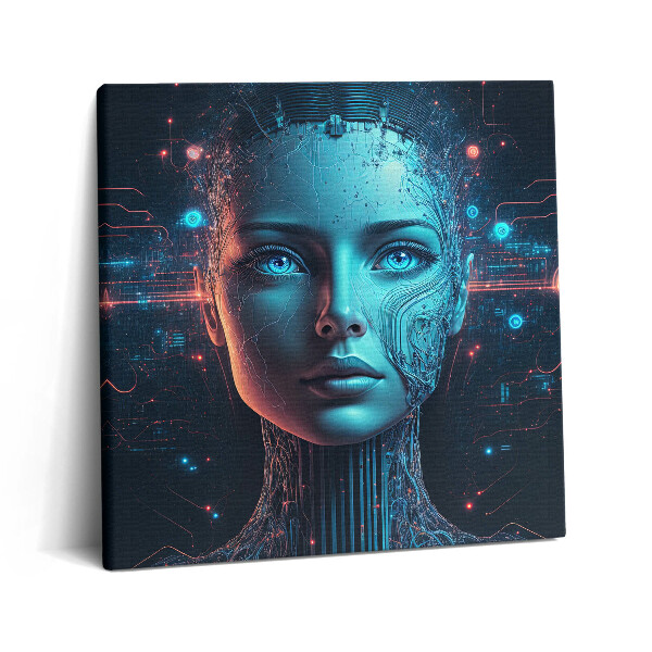 Vászonkép 60x60 Mesterséges intelligencia női robot