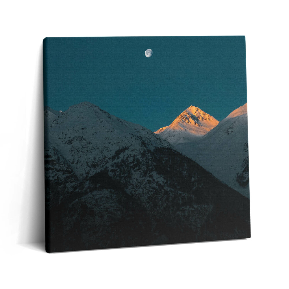 Vászonkép 60x60 Naplemente egy hegyen