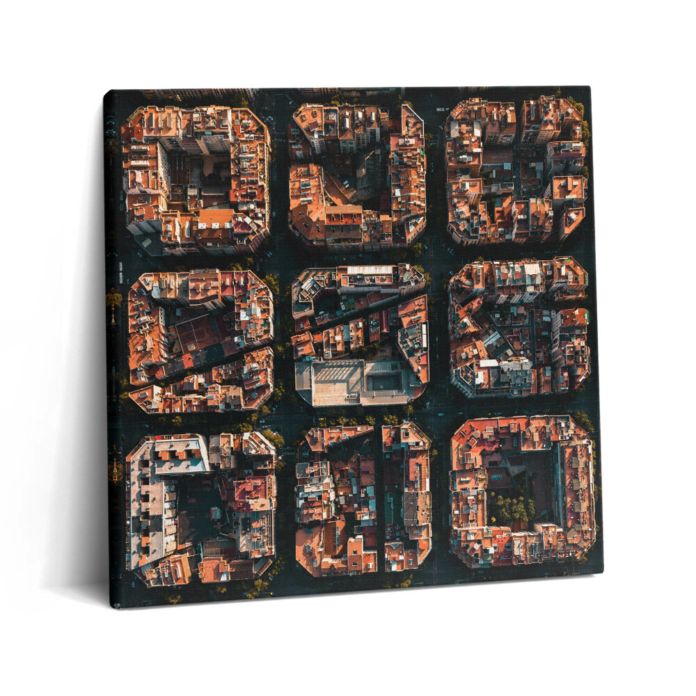 Vászonkép 60x60 Város geometria Barcelona
