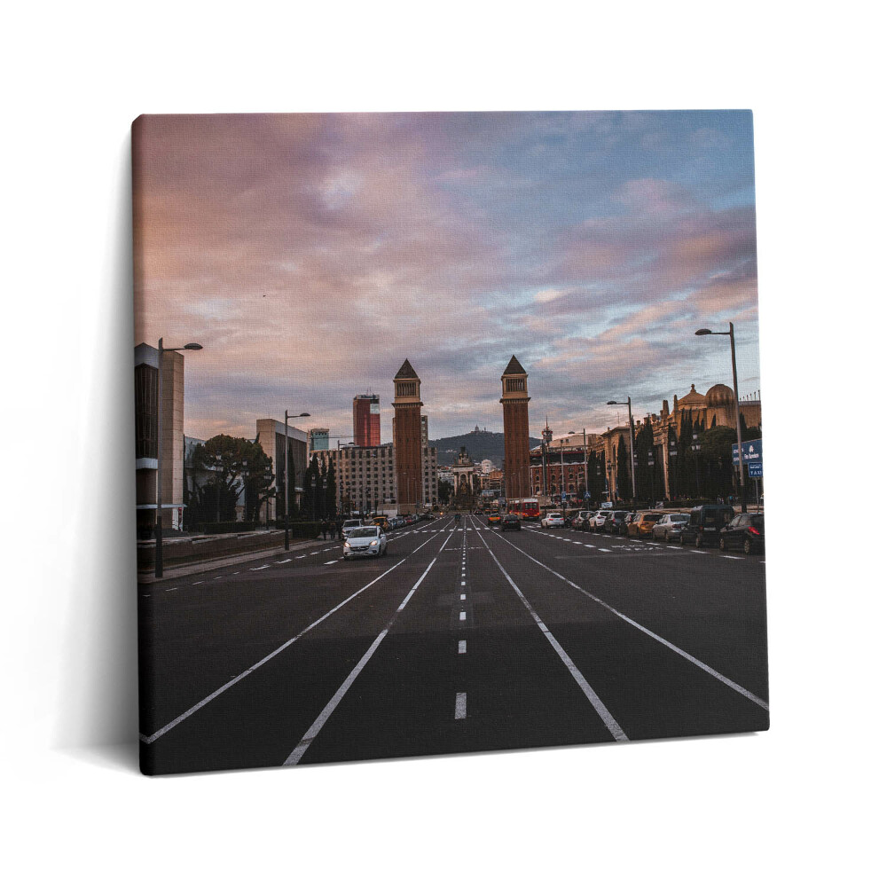 Vászonkép 60x60 Kilátás a Barcelonából Tibidabóba vezető útra