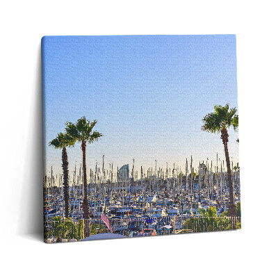 Vászonkép 60x60 Barcelona olimpiai kikötője Katalónia