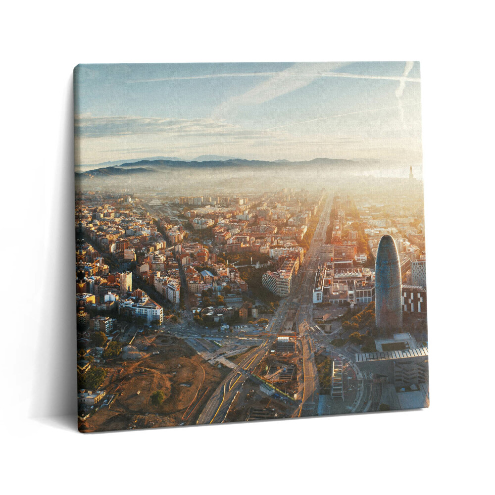 Vászonkép 60x60 Barcelona panorámája