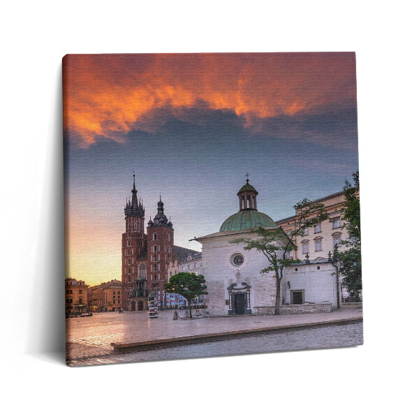 Vászonkép 60x60 Krakkó fő piactere