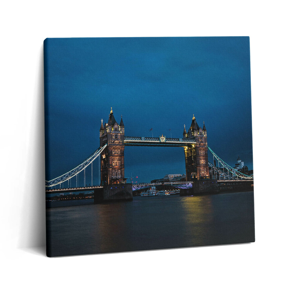 Vászonkép 60x60 Tower Bridge Londonban éjszaka