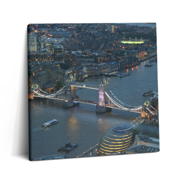 Vászonkép 60x60 Tower Bridge Londonban éjszaka