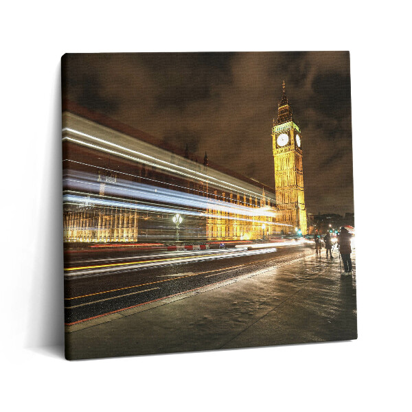Vászonkép 60x60 Big Ben éjszaka A fény sebessége