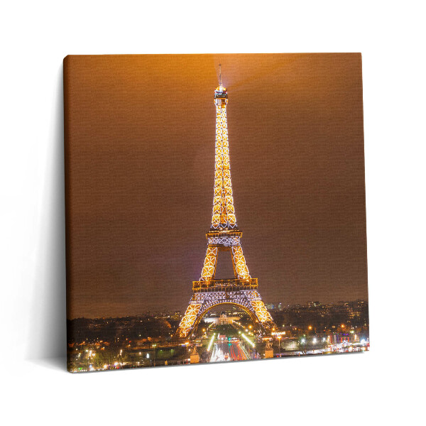 Vászonkép 60x60 Kivilágított Eiffel-torony Párizsban