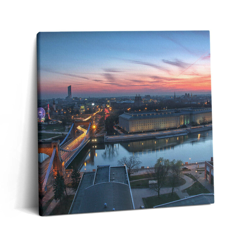 Vászonkép 60x60 Wroclaw madártávlatból