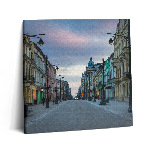 Vászonkép 60x60 Piotrkowska utca Lodzban
