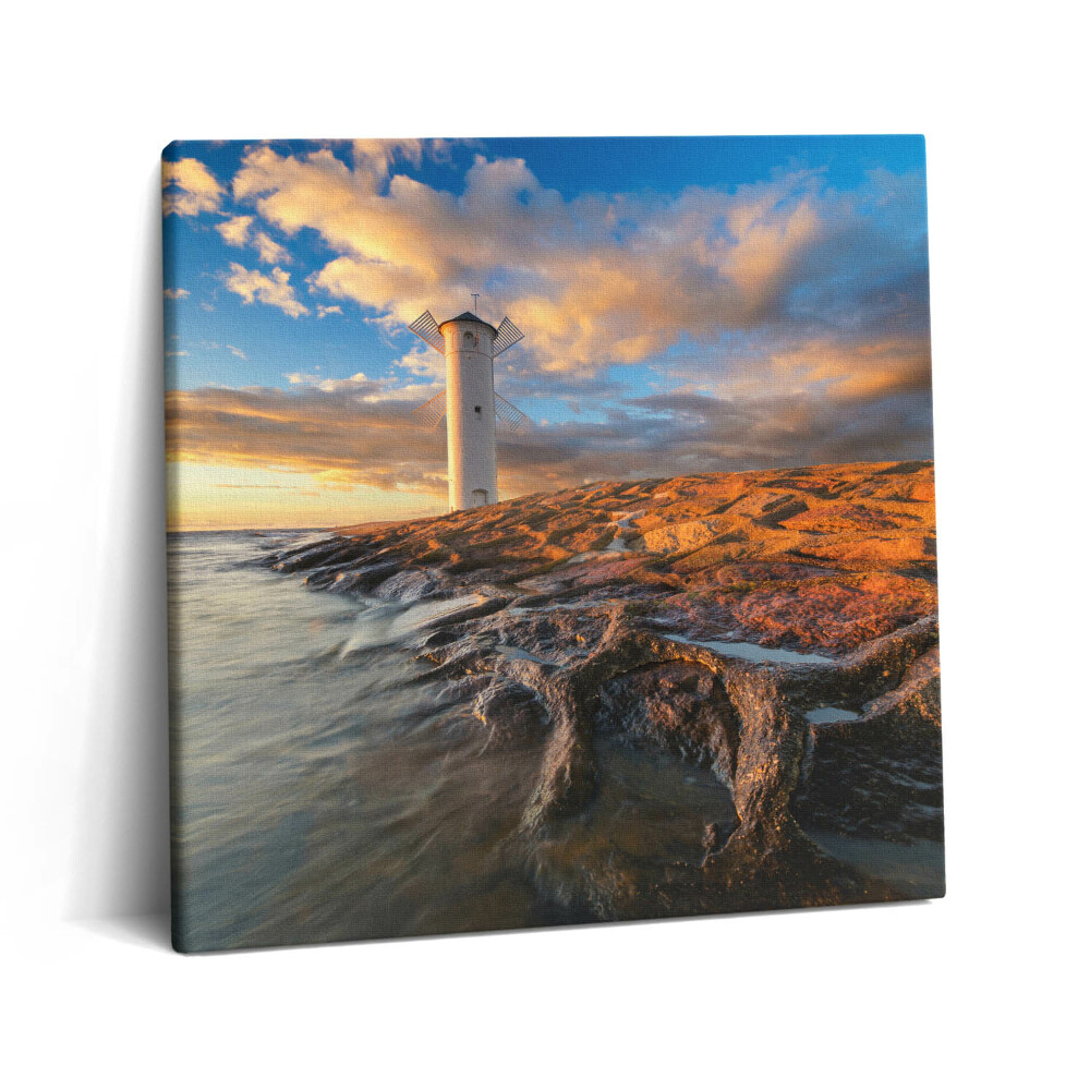 Vászonkép 60x60 Világítótorony a Balti-tengerről