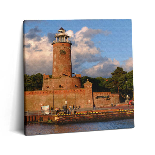 Vászonkép 60x60 Világítótorony Kolobrzeg Lengyelországban