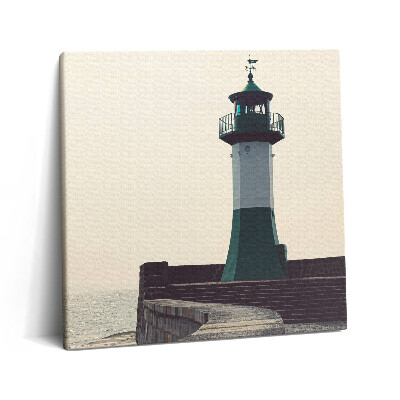 Vászonkép 60x60 Világítótorony a Balti-tengeren