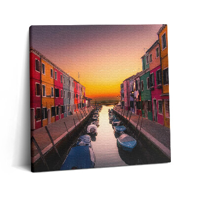 Vászonkép 60x60 Hajók és víz Olaszországban