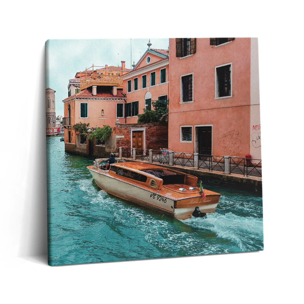 Vászonkép 60x60 Motorcsónak a folyón