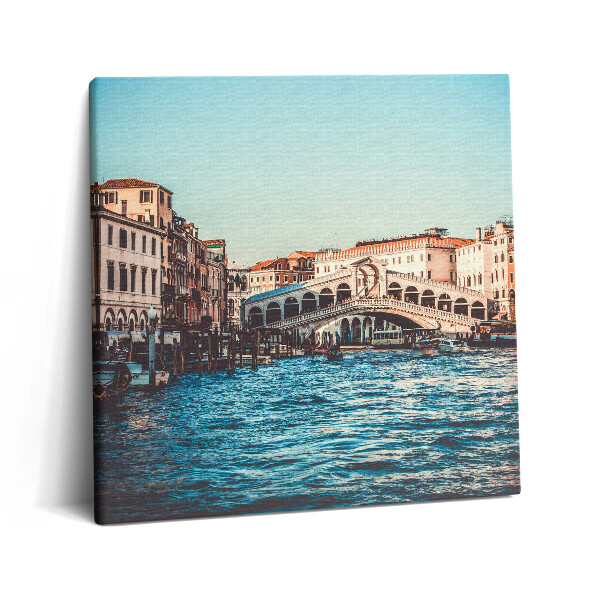 Vászonkép 60x60 Rialto-híd Velencében