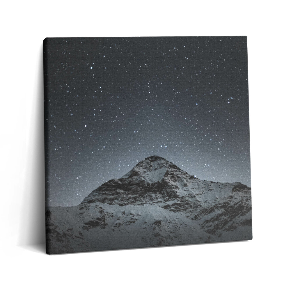Vászonkép 60x60 Hegy egy csillagos éjszakán